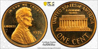 1976-S 1C PR67DCAM