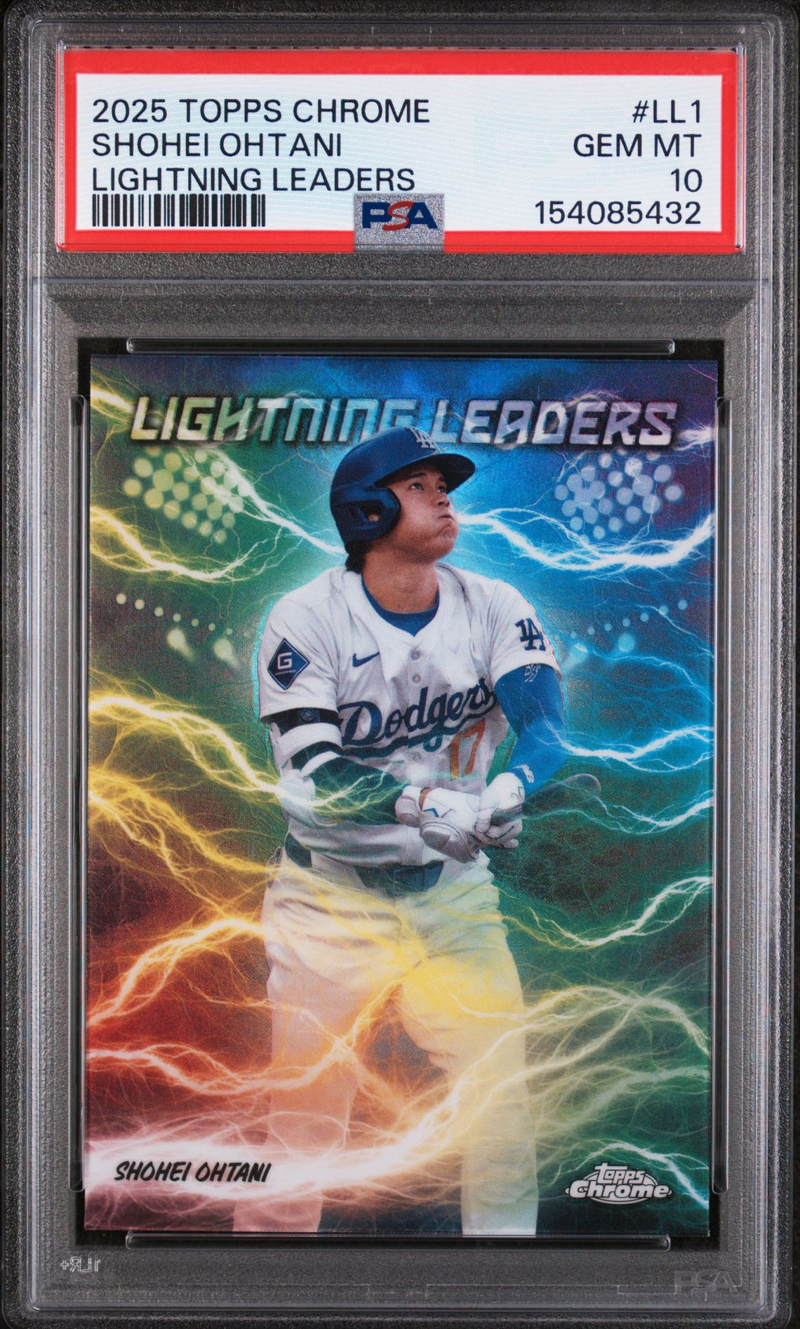 2025 Topps TOPPS CHROME LIGHTNING LEADERS #LL1 Shohei Ohtani front
