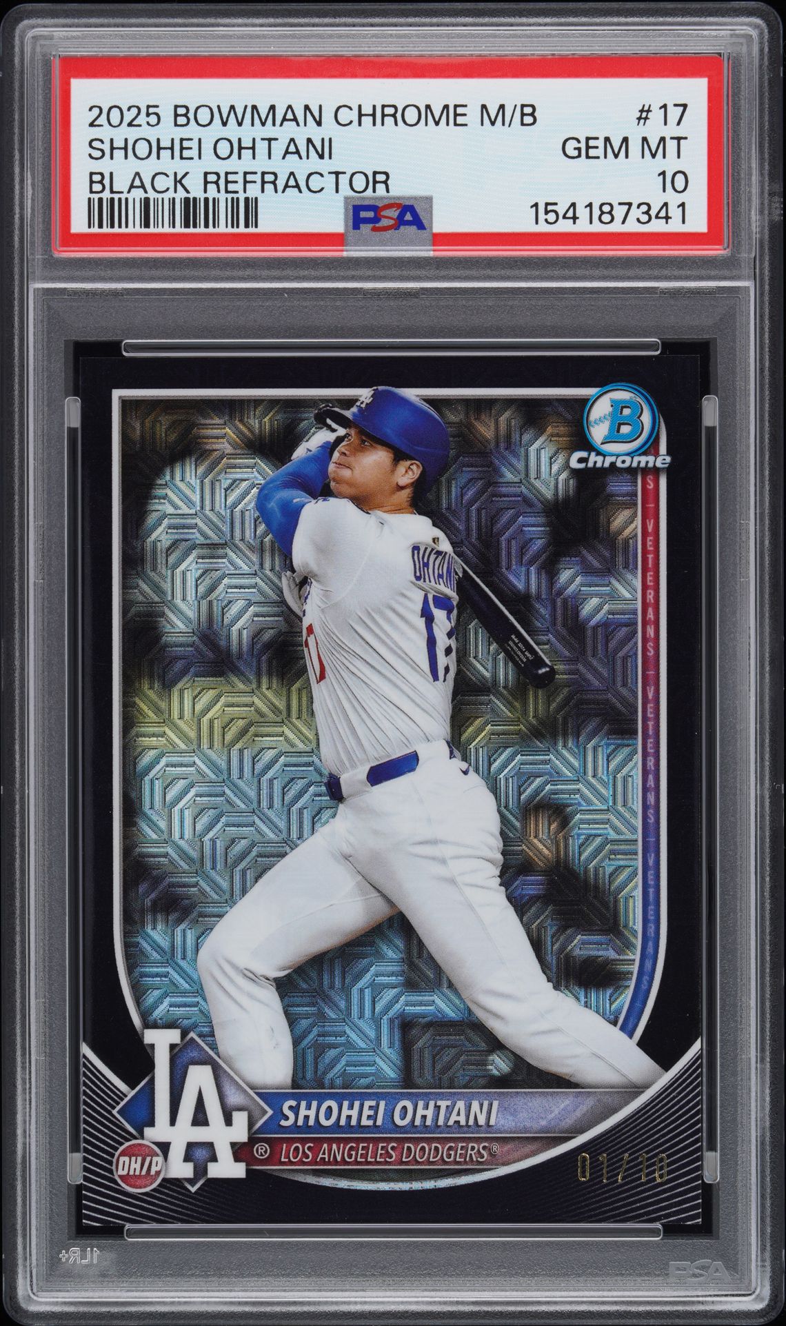 2025 Bowman BOWMAN MEGA BOX CHROME BURGUNDY REFRACTOR #17 Shohei Ohtani front