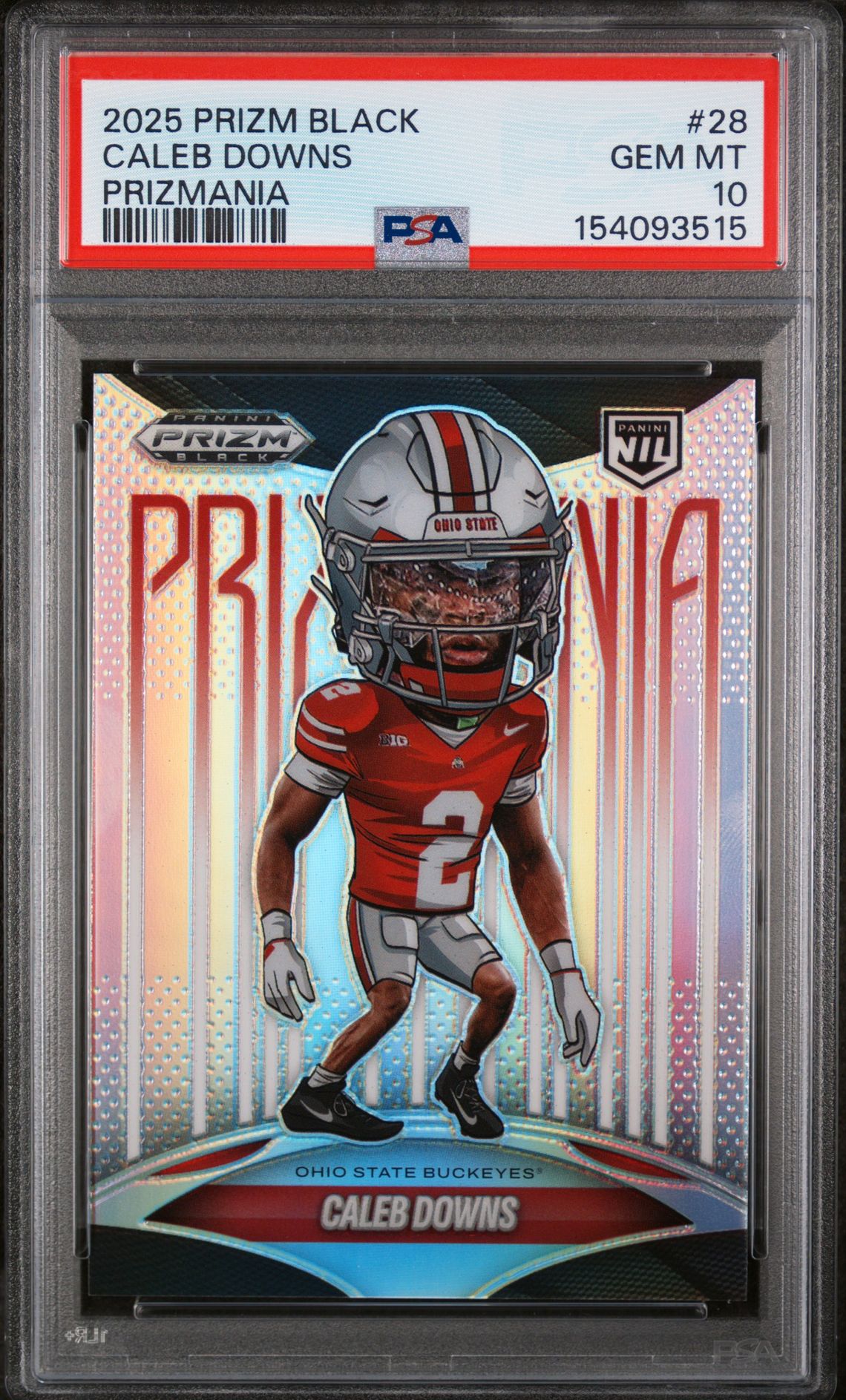 2025 Panini PANINI PRIZM BLACK PRIZMANIA #28 Caleb Downs front