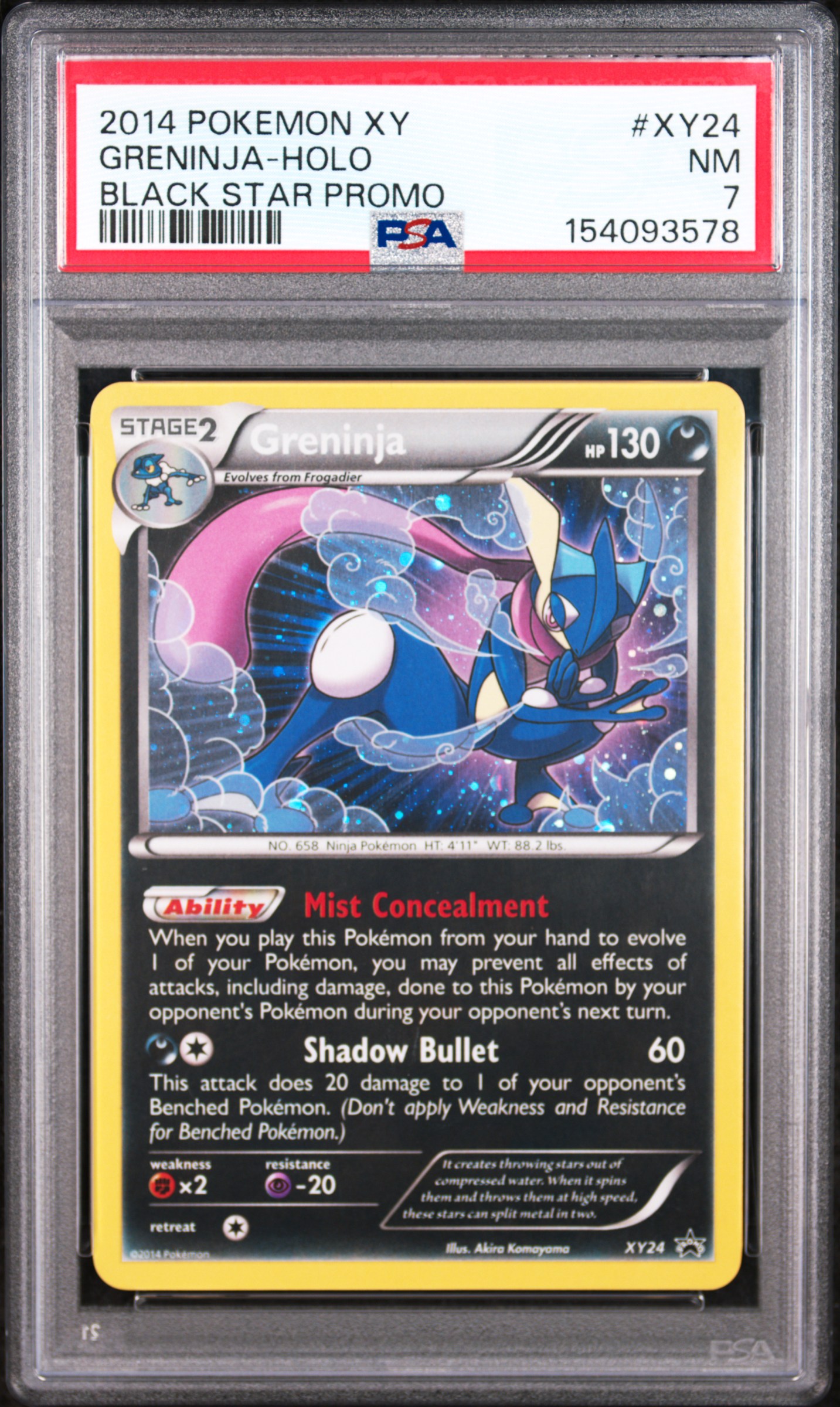 2014 #XY24 Greninja-Holo PSA 7 XY Black Star Promo