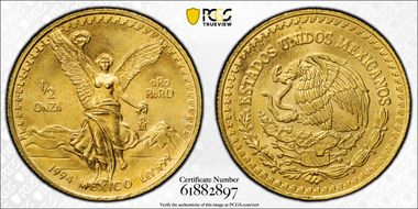 1994-Mo 1/2 oz Libertad Au MS67