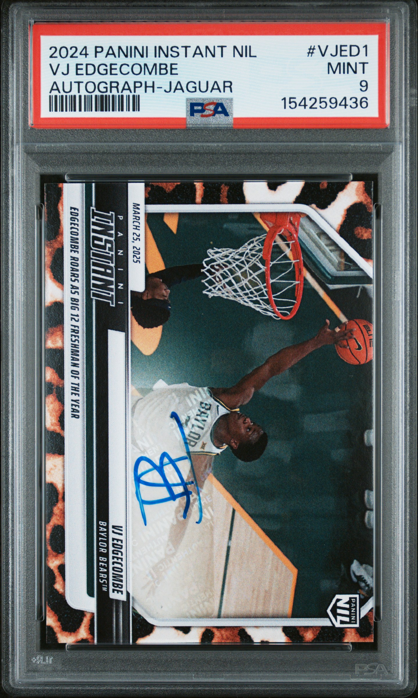 2024 #VJED1 VJ Edgecombe PSA 9 Panini Instant Nil