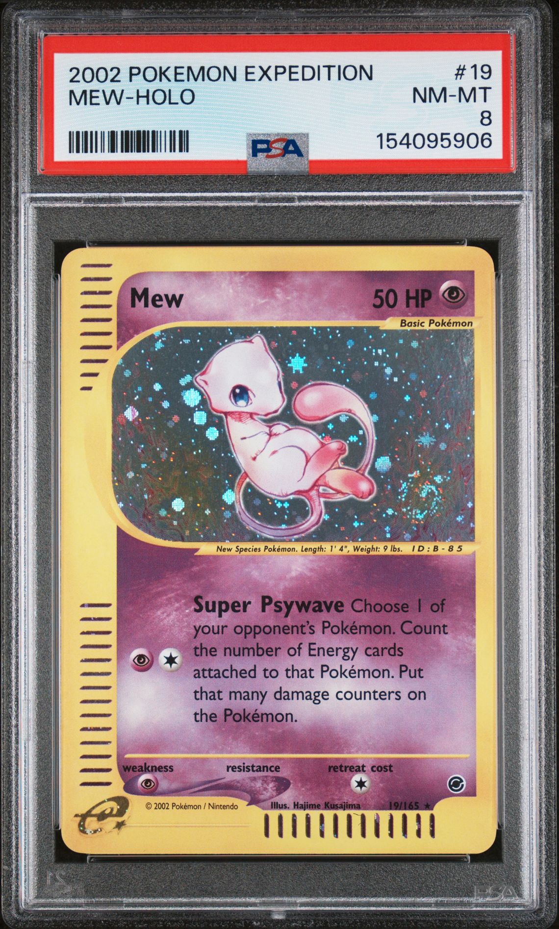 2002 Pokemon POKEMON EXPEDITION Holo #19 Mew-Holo front