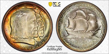1936 50C Long Island MS67