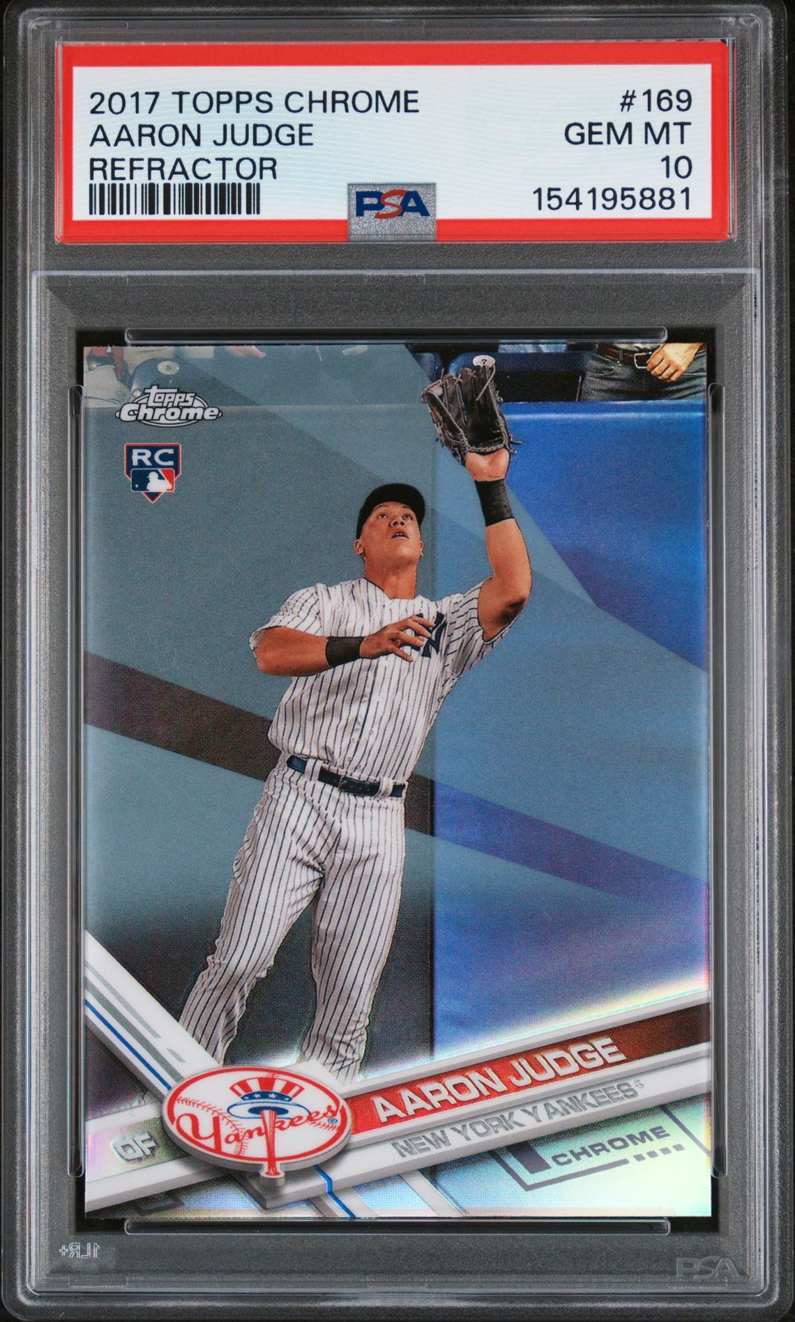 2017 Topps TOPPS CHROME REFRACTOR #169 Aaron Judge front