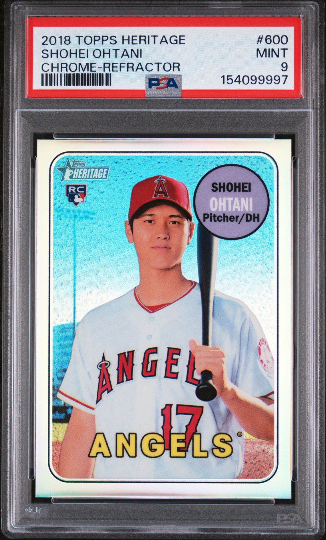 2018 Topps TOPPS HERITAGE CHROME-REFRACTOR #600 Shohei Ohtani front