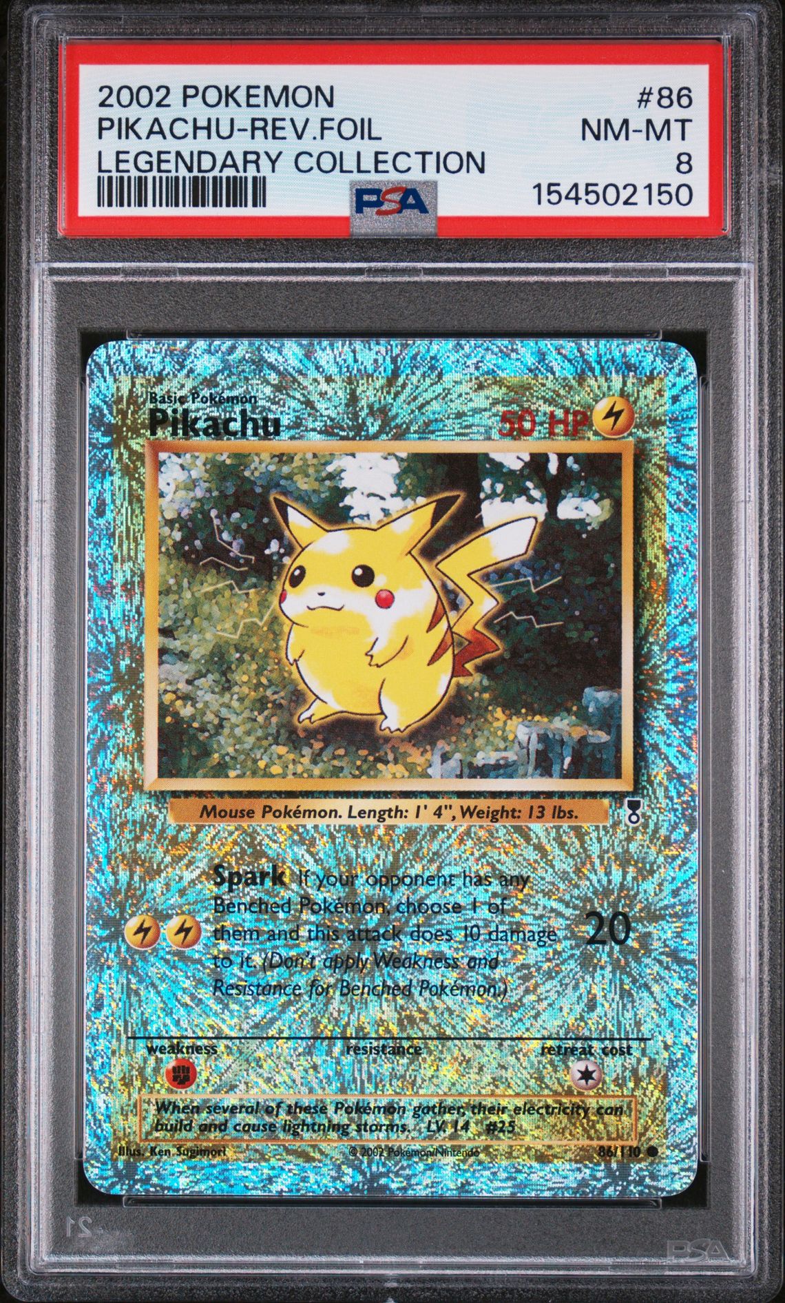 2002 Pokemon POKEMON LEGENDARY COLLECTION #86 Pikachu-Rev.Foil front