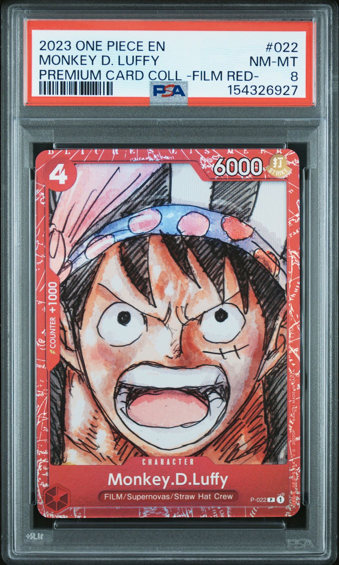2023 One Piece ONE PIECE PREMIUM CARD COLLECTION -ONE PIECE FILM RED- #022 Monkey D. Luffy front