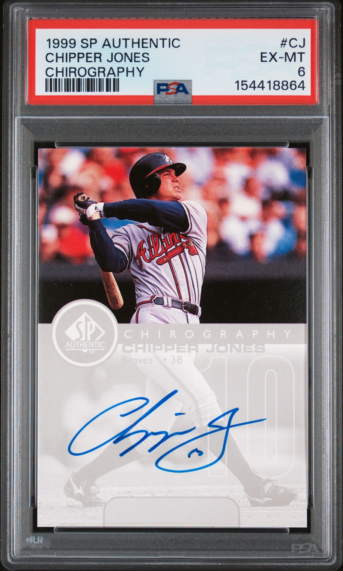 1999 Upper Deck SP AUTHENTIC CHIROGRAPHY #CJ Chipper Jones front
