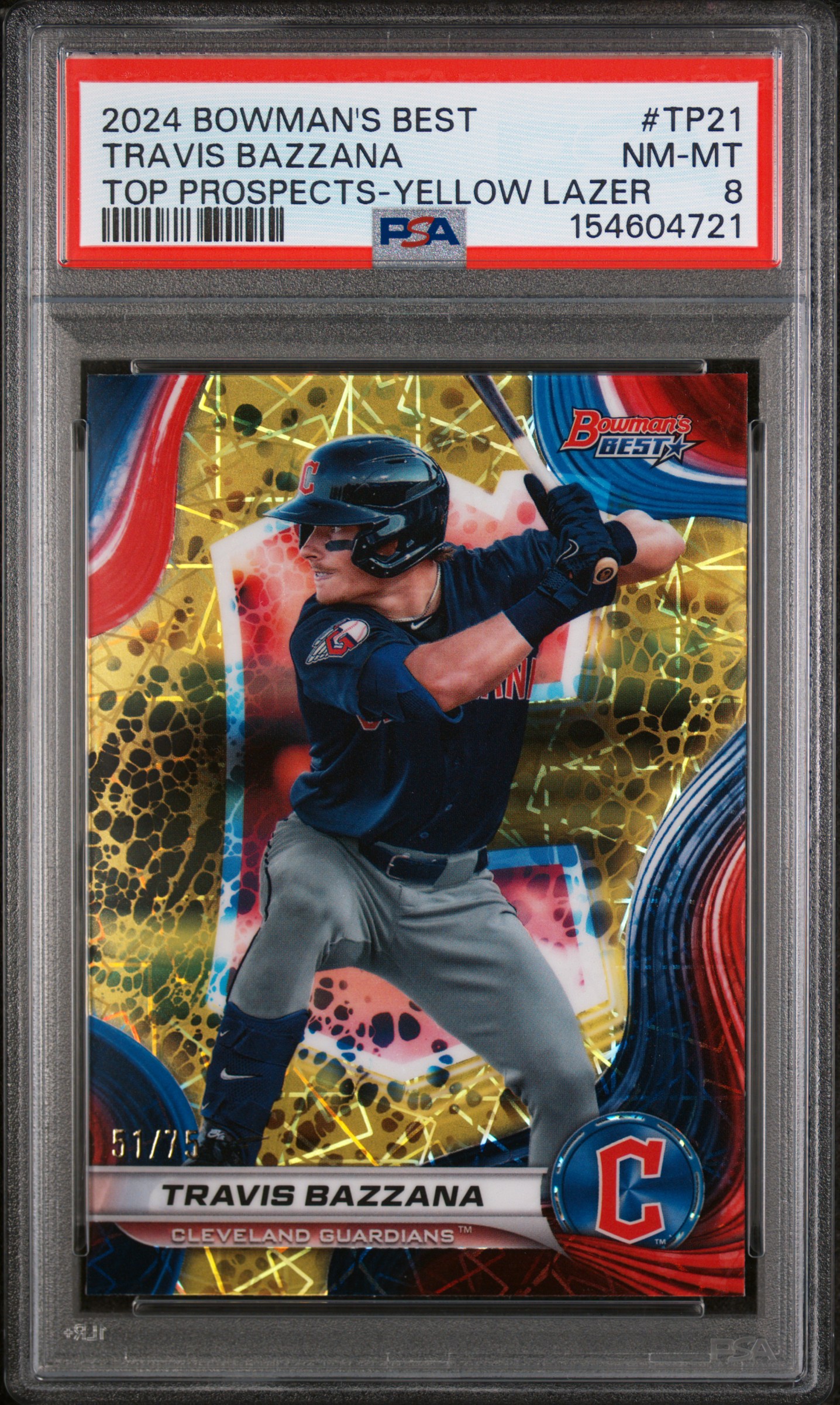 2024 #TP21 Travis Bazzana PSA 8 Bowman's Best Top Prospects