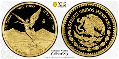 2023-Mo 1/4 oz Libertad Au PR69DCAM