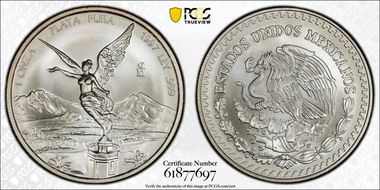 1997-Mo Onza Libertad Ag MS70