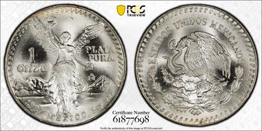 1987-Mo Onza Libertad Ag MS68