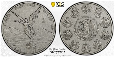 2018-Mo Onza Libertad Ag - Antiqued SP70