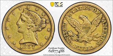 1857-S $5 N1