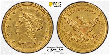 1857-S $2.50 N1