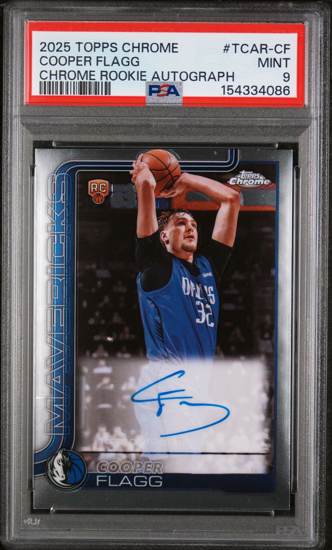 2025 Topps TOPPS CHROME CHROME ROOKIE AUTOGRAPHS CHROME ROOKIE AUTOGRAPH #TCAR-CF Cooper Flagg front