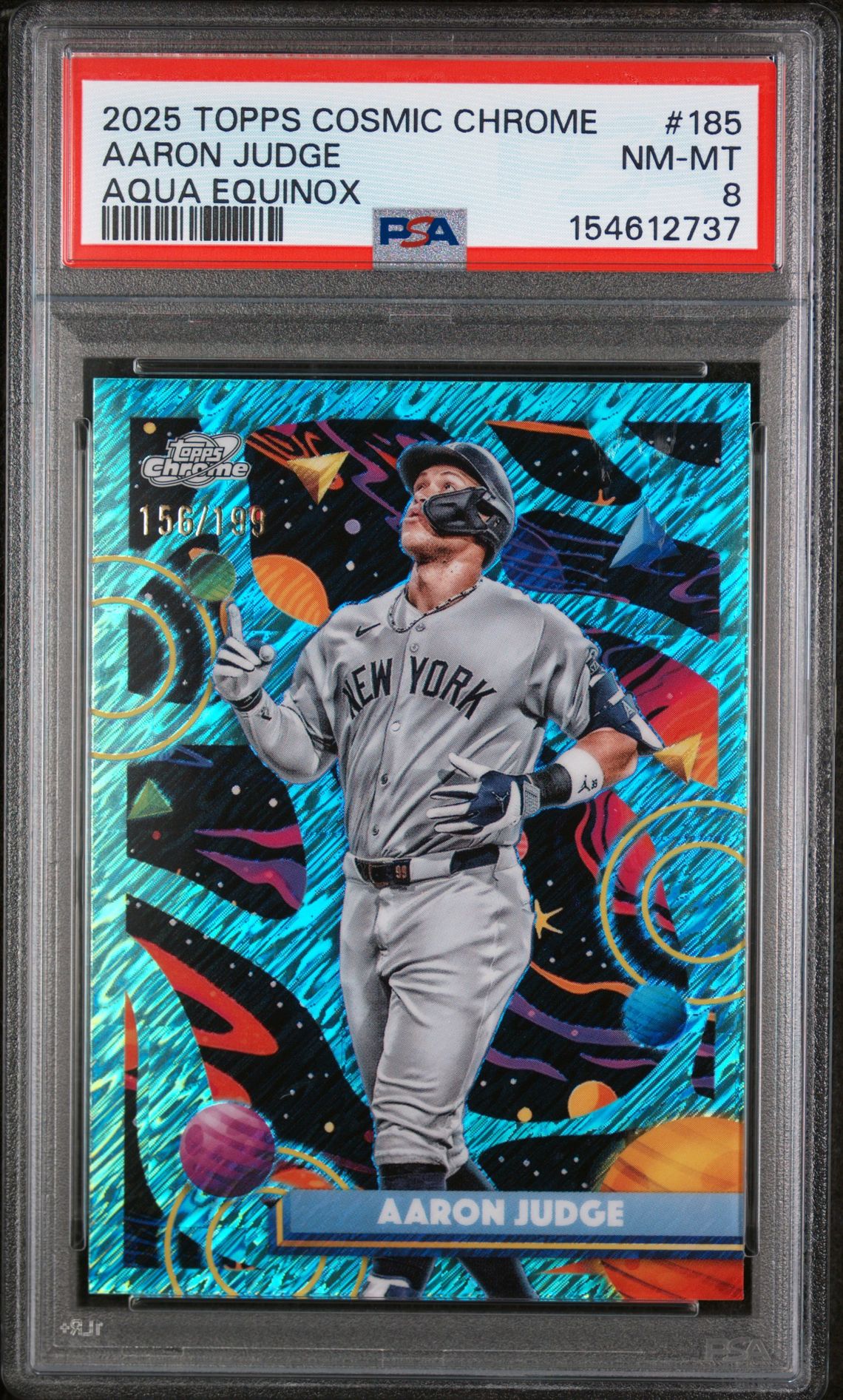 2025 Topps TOPPS COSMIC CHROME AQUA EQUINOX #185 Aaron Judge front