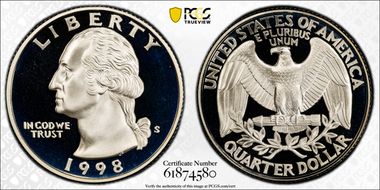 1998-S 25C Silver PR69DCAM
