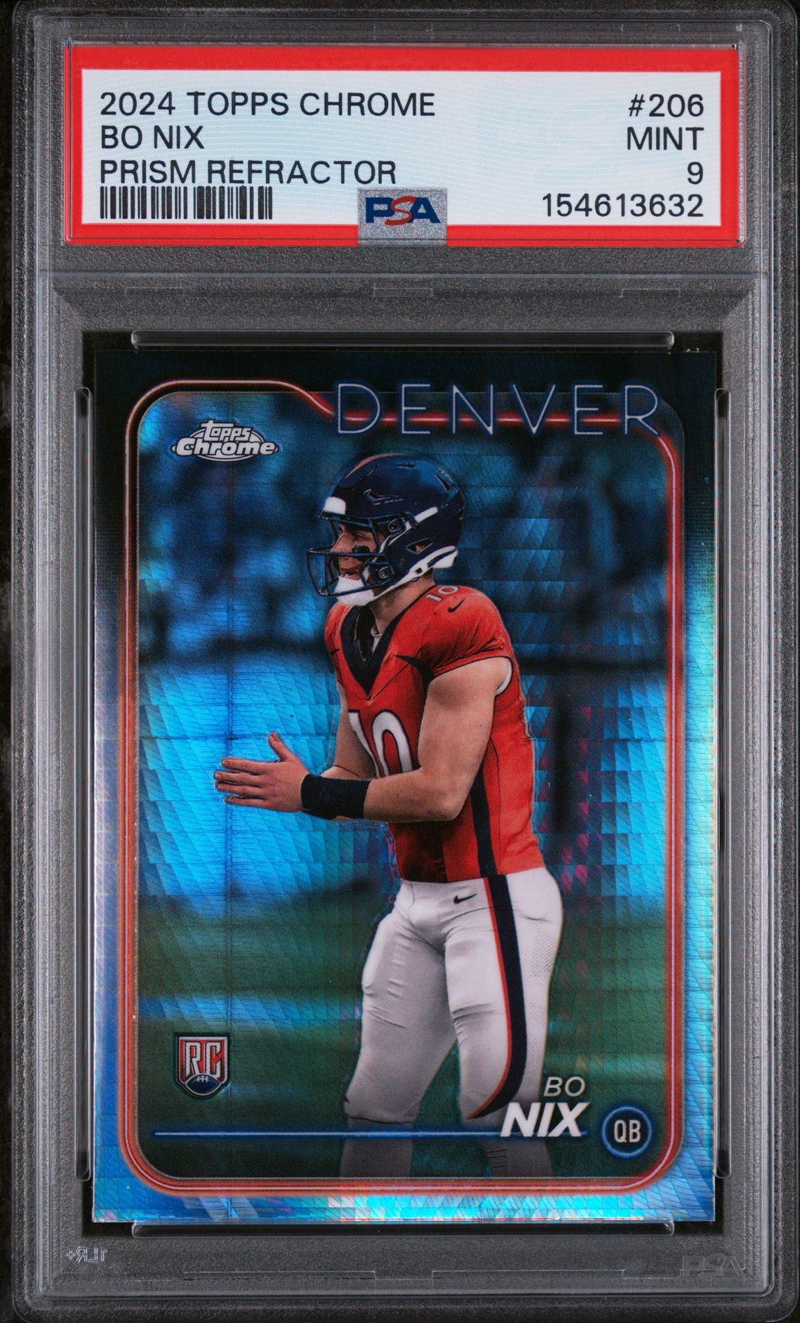 2024 Topps TOPPS CHROME Prism Refractor #206 Bo Nix front