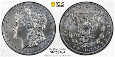 2025 $1 Morgan Dollar MS70