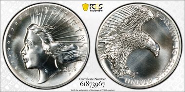 2019-P Medal High Relief Matte 2.5 oz Ag .999 Fine SP68