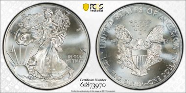 2013 $1 Silver Eagle MS66