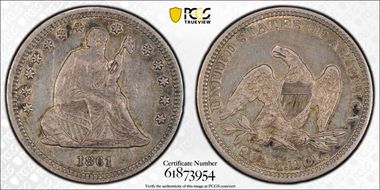 1861 25C XF40