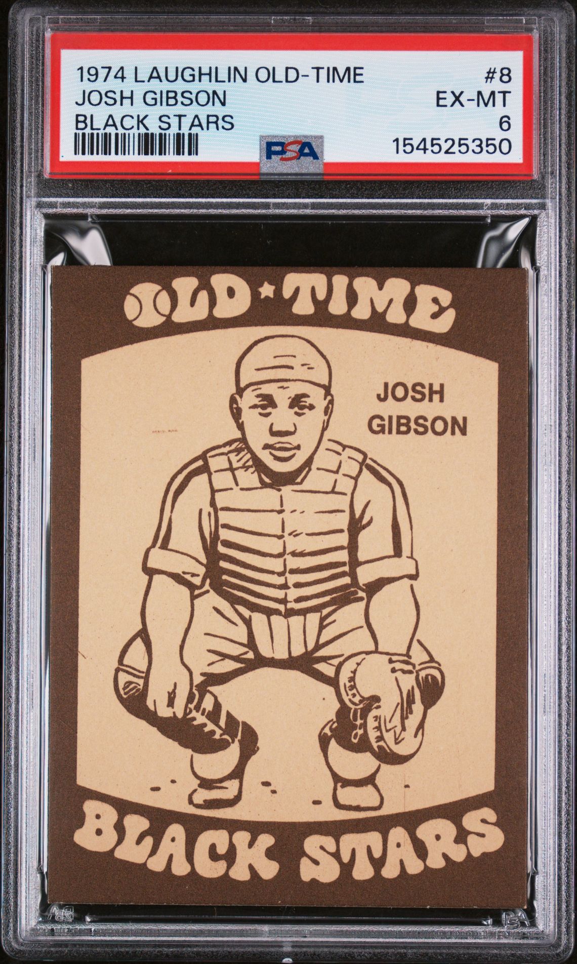 1974 LAUGHLIN OLD-TIME BLACK STARS #8 Josh Gibson front