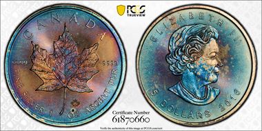 2016 $5 Maple Leaf 1oz Ag MS66