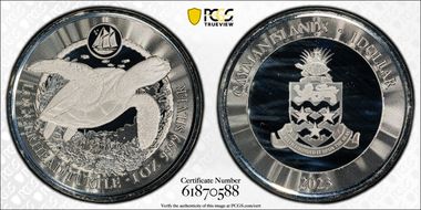 2023 $1 Loggerhead Turtle Cayman Sea Life PL69