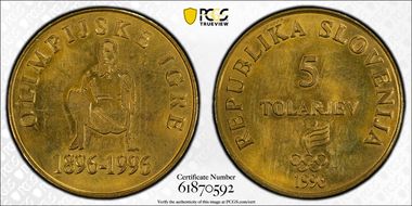 1996 5 Tol Olympics Centennial MS64