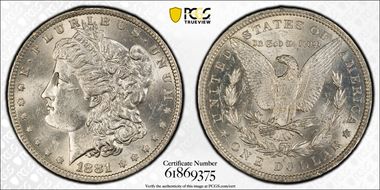 1881-O $1 MS62