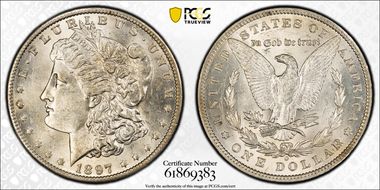 1897-O $1 AU58