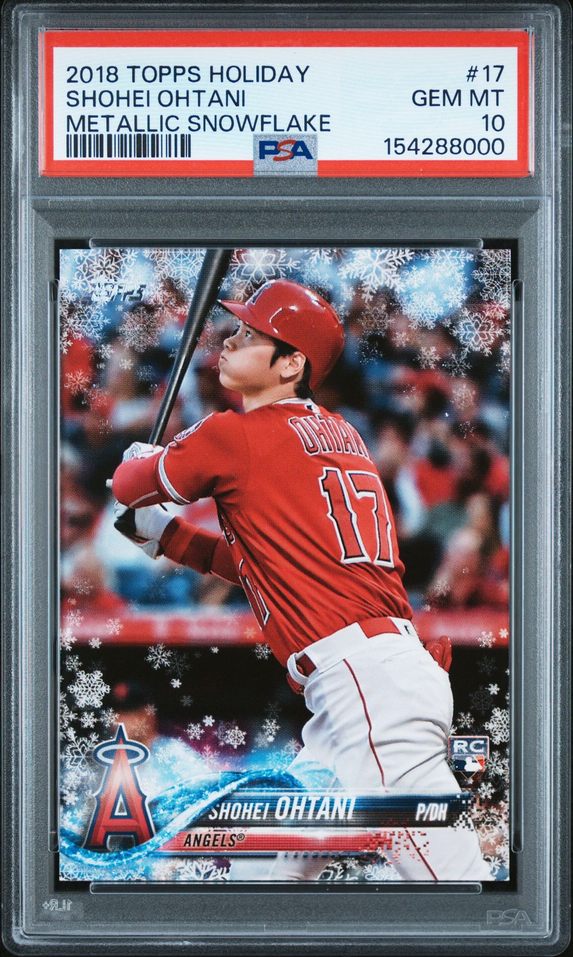 2018 Topps TOPPS HOLIDAY METALLIC SNOWFLAKE #17 Shohei Ohtani front
