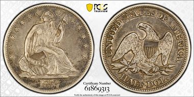 1857-O 50C XF45