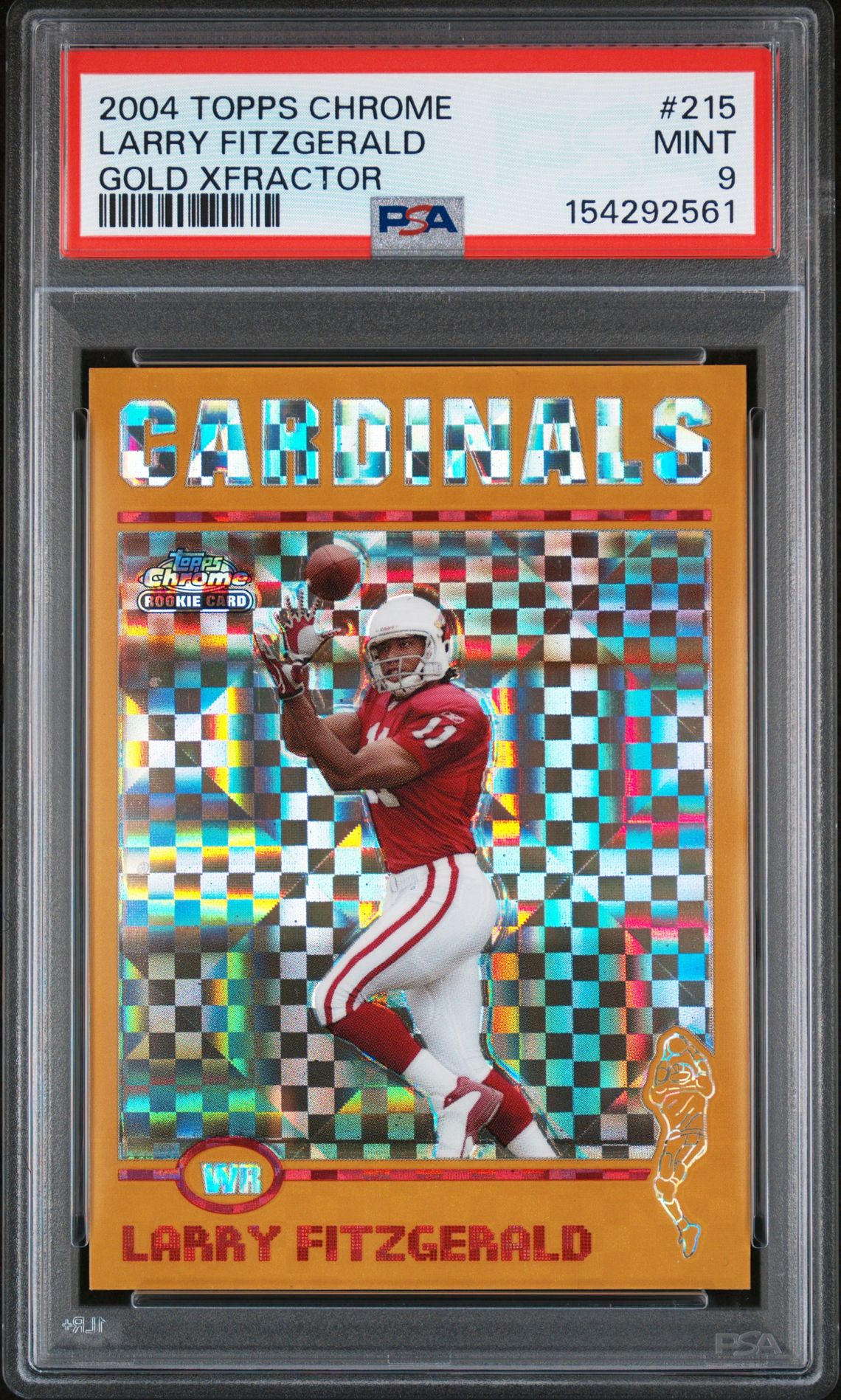 2004 Topps Chrome TOPPS CHROME GOLD XFRACTOR #215 Larry Fitzgerald front
