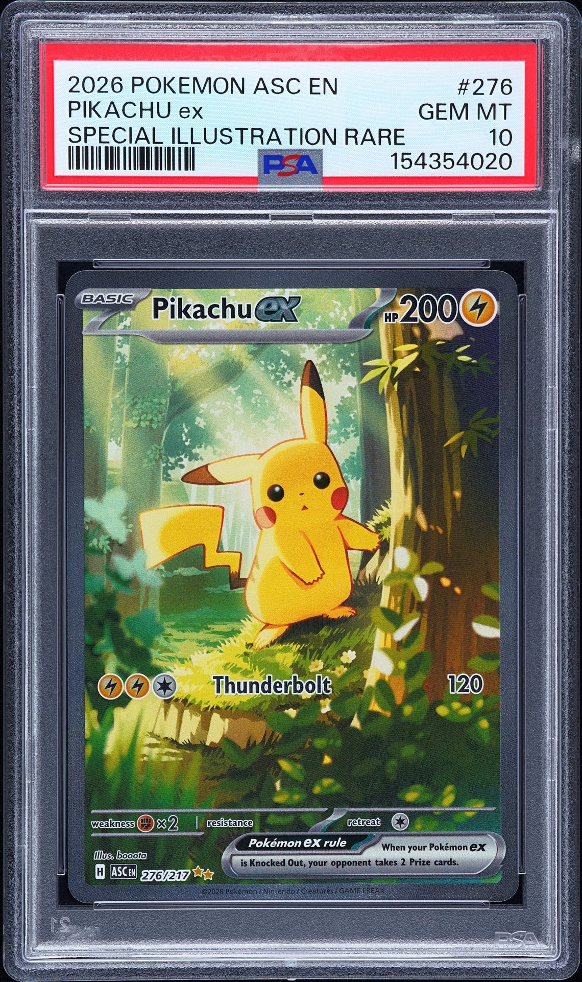 2026 Pokemon SPECIAL ILLUSTRATION RARE #276 PIKACHU ex front