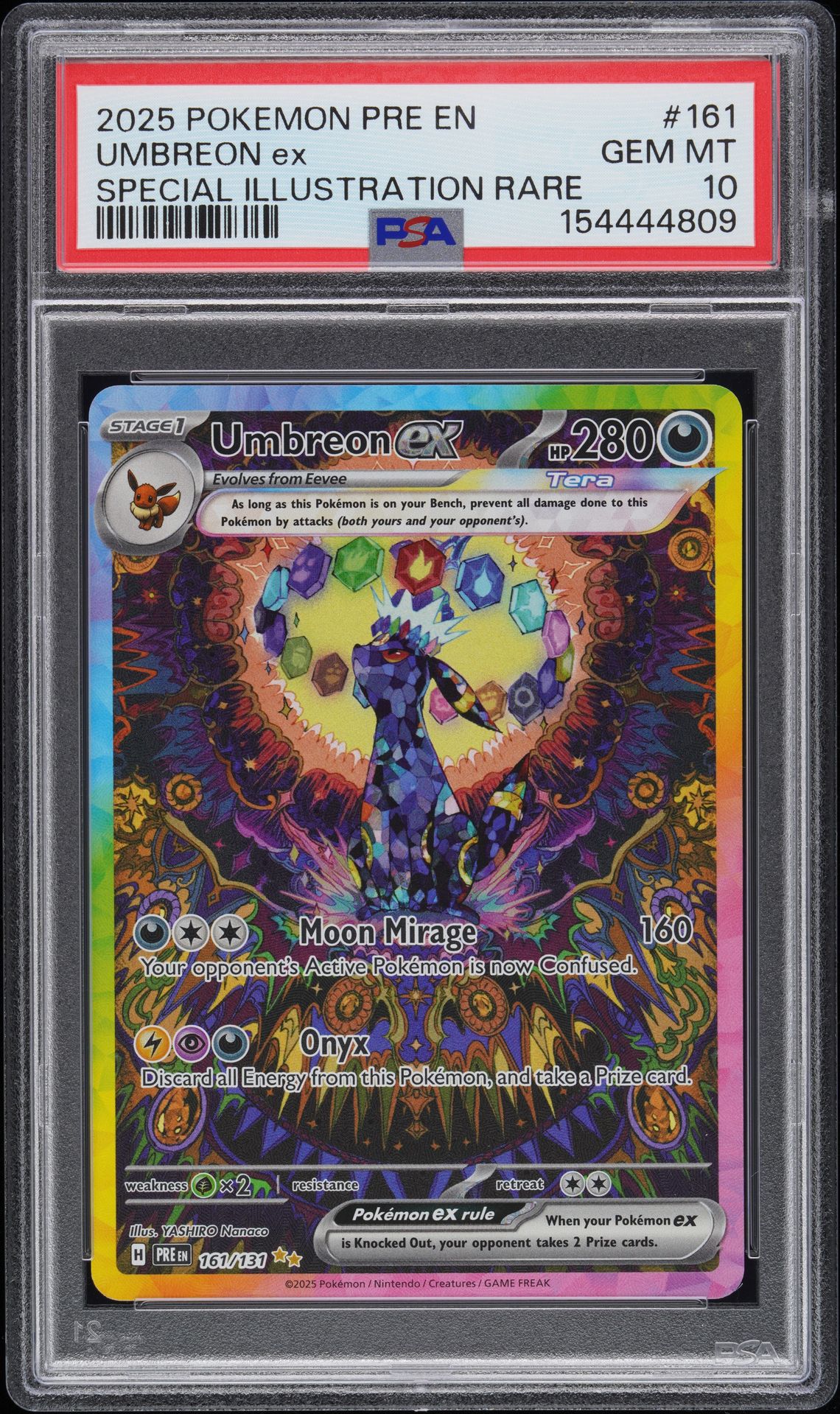 2025 Pokemon SPECIAL ILLUSTRATION RARE #161 UMBREON ex front