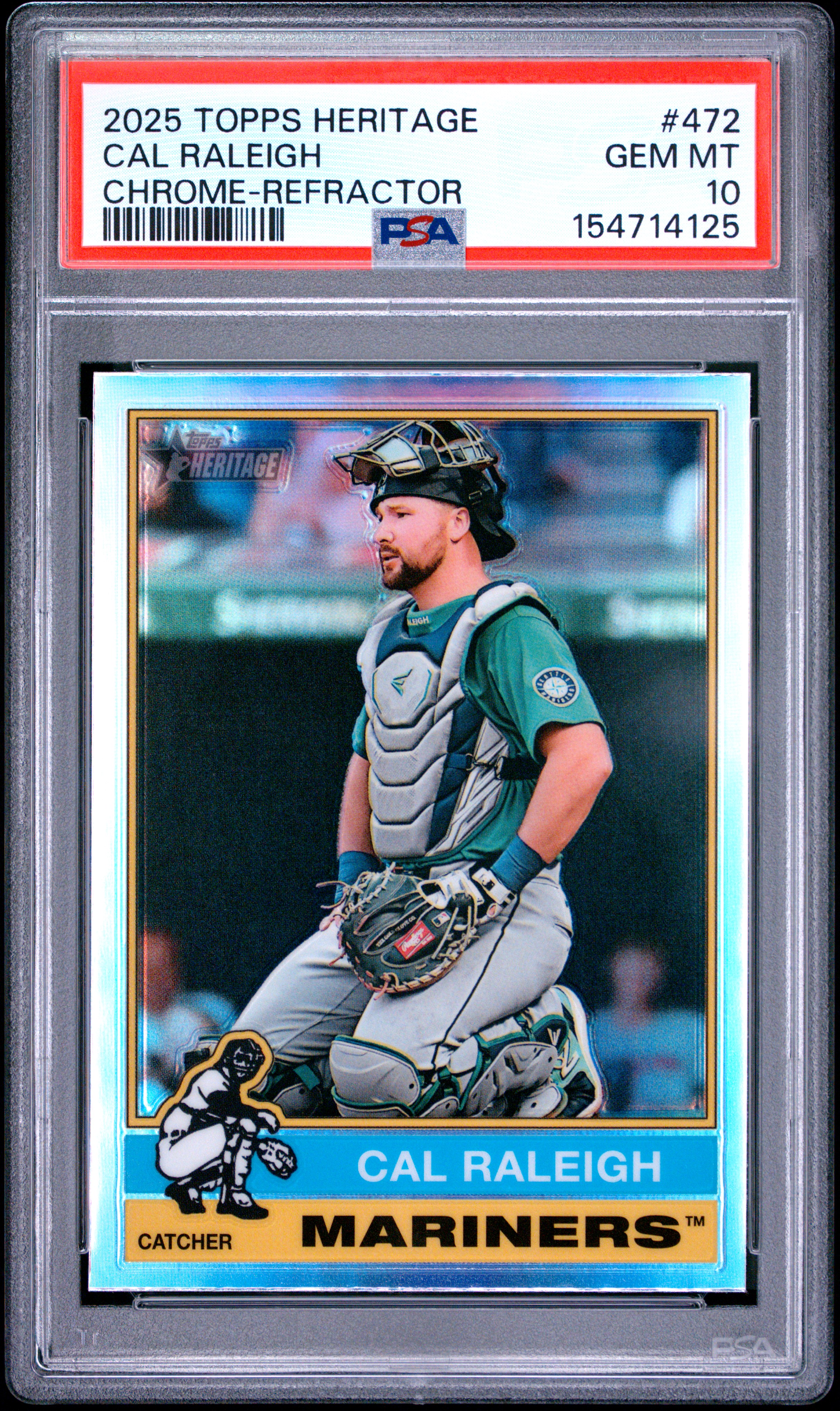 2025 #472 Cal Raleigh PSA 10 Topps Heritage