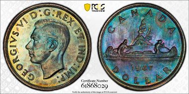 1947 S$1 Blunt 7 MS62