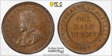 1927 1/2D MS63BN