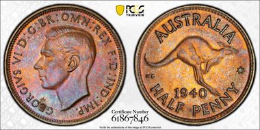1940 1/2D MS64RB