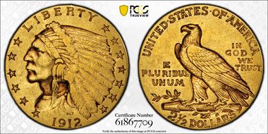 1912 $2.50 XF40