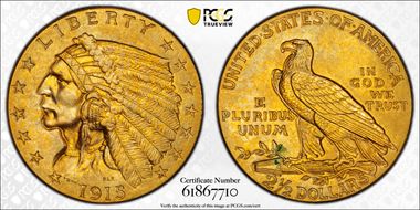 1915 $2.50 AU58+ 