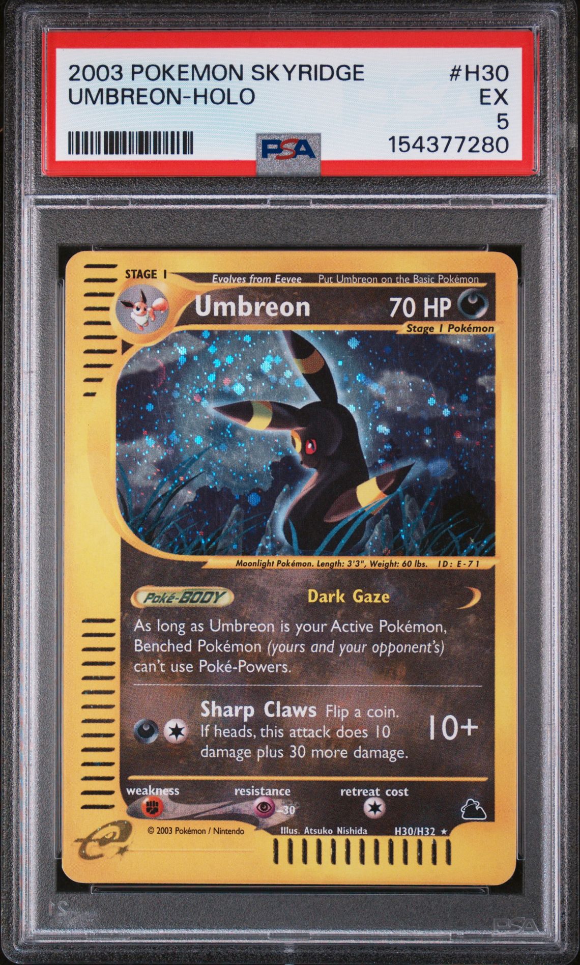 2003 Pokemon Skyridge Holo #H30 Umbreon-Holo front