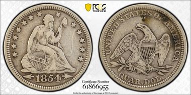 1854 25C VF20