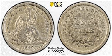 1840 10C No Drapery N1