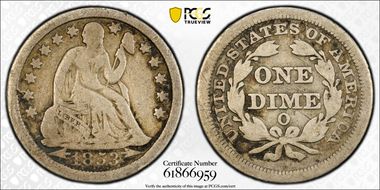 1853-O 10C Arrows N1